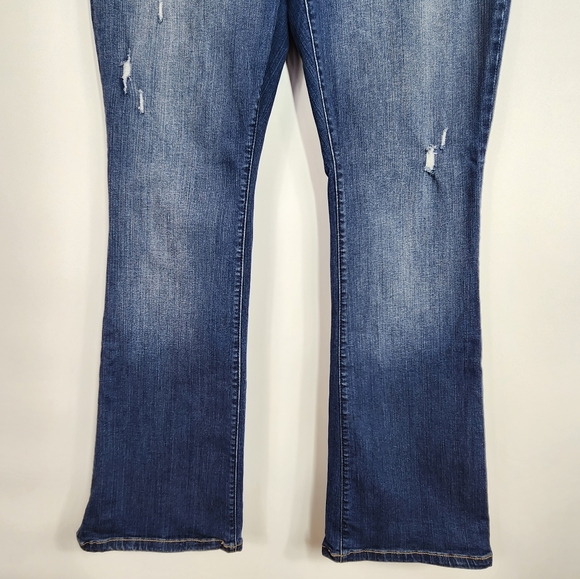 Torrid Slim Boot Cut Jean Premium Stretch Distressed Medium Wash 14 Regular - Picture 4 of 11